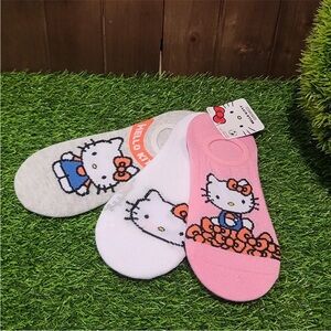 Hello Kitty Sanrio Ladies Teen Anklette Socks Pkg of 3 NWT